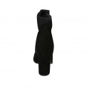 Stivaletto da donna con chiusura a sacchetto in camoscio nero tacco 8 - Misure disponibili: 32, 42