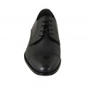 Elegante zapato derby para hombre con cordones y puntera en piel azul - Tallas disponibles:  36, 46, 47, 48, 49, 50