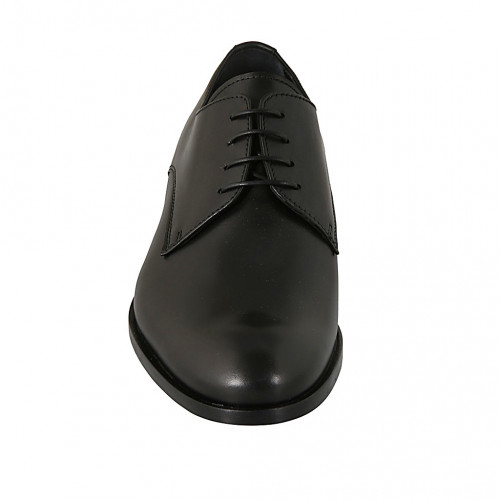 Chaussures richelieu noires en cuir lisse pour homme - Sénégal