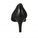 Woman's pointy pump in black fabric heel 6 - Available sizes:  32