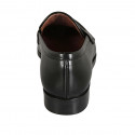 Mocassin pour femmes en cuir et cuir imprimé noir talon 2 - Pointures disponibles:  42, 43, 44