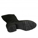 Bottes avec fermeture éclair pour femmes en daim noir talon 5 - Pointures disponibles:  32