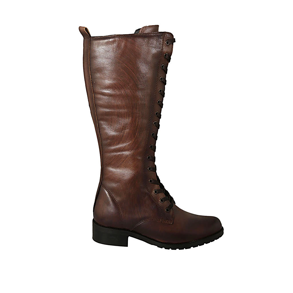 stivali pelle marrone