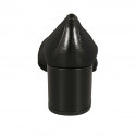 Zapato de salon puntiagudo para mujer en tejido negro tacon 6 - Tallas disponibles:  31