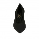 Escarpin à bout pointu pour femmes en tissu noir talon 6 - Pointures disponibles:  31