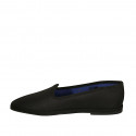 Woman's friulane slipper shoe in black fabric heel 1 - Available sizes:  34