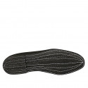 Mocasino fruilano para mujer en tejido negro tacon 1 - Tallas disponibles:  34