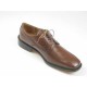 Men's laced derby shoe in brown leather - Available sizes:  46, 52