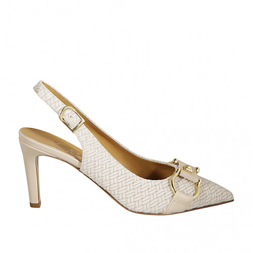 Woman's slingback pump in white...
