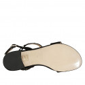 Sandale pour femmes en daim noir avec strass talon 2 - Pointures disponibles:  33