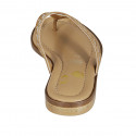 Mules entredoigt avec goujons pour femmes en daim beige talon 2 - Pointures disponibles:  42