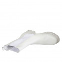 Bottines pour femmes avec élastiques en cuir blanc talon 5 - Pointures disponibles:  42