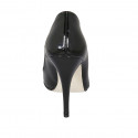 Zapato de salon a punta para mujer en charol de color negro tacon 11 - Tallas disponibles:  32