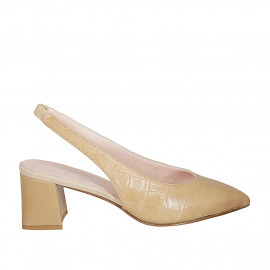Sandali: Angela Calzature Numeri Speciali sandali in pelle colore beige  tacco basso 1-4 cm numeri 33 e 34 donna