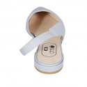 Zapato destalonado para mujer con elastico en piel azul claro tacon 2 - Tallas disponibles:  34