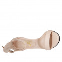 Escarpin ouvert pour femmes avec courroie en cuir rose talon 11 - Pointures disponibles:  42, 44