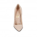 Woman's pointy pump shoe in rose leather heel 11 - Available sizes:  42