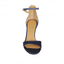Chaussure ouverte pour femmes avec courroie en satin bleu talon 8 - Pointures disponibles:  43, 44