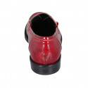 Woman's mocassin with accessory in red printed patent leather heel 2 - Available sizes:  45