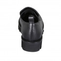 Mocassin pour femmes avec elastiques en cuir noir talon 3 - Pointures disponibles:  32, 33