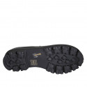 Woman's moccasin shoe with elastics in black leather heel 3 - Available sizes:  32