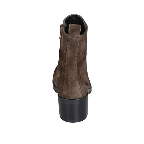 Boots femme daim 2025 marron
