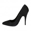 ﻿Women's pointy pump in black suede heel 11 - Available sizes:  31, 32, 42