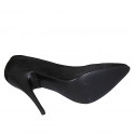 ﻿Escarpin pour femmes à bout pointu en daim noir avec talon 11 - Pointures disponibles:  31, 32