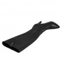 Woman's pointy boot with zipper in black leather heel 10 - Available sizes:  31