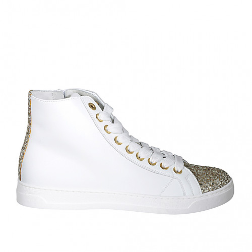 Women's shoes Woman 42 in Leather White GHIGO