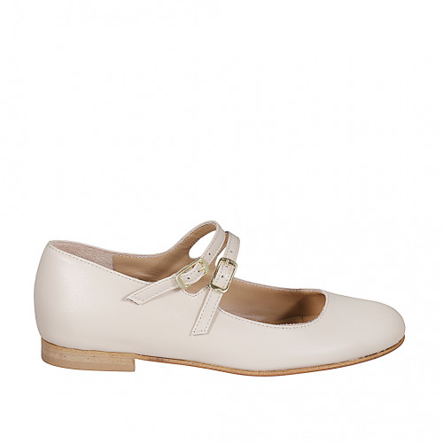 Ballerinas Woman 33 in Leather Powder GHIGO