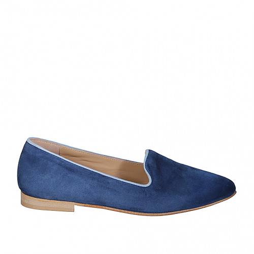 Mokassins Damenschuhe 33 in Wildleder Hellblau GHIGO