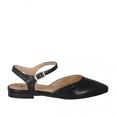 Slingbacks Woman 35 in Leather Black GHIGO