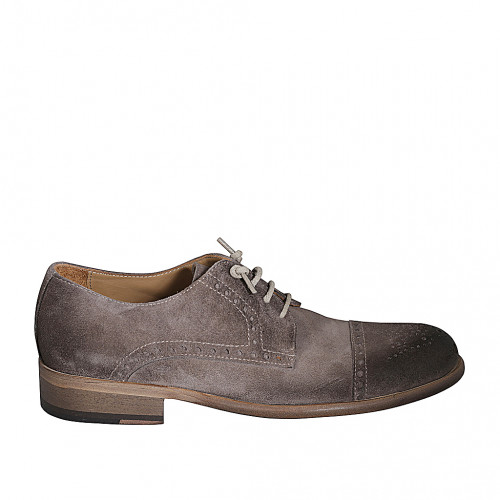 Herrenschuhe Herr 50 in Wildleder Taupe GHIGO