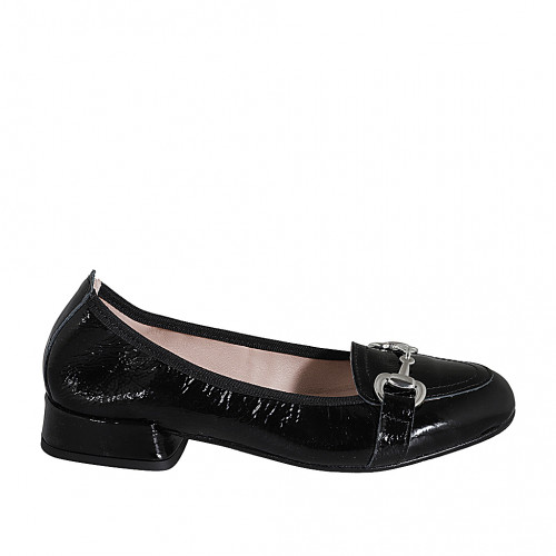 Loafers Woman 32 in Patent leather Black GHIGO