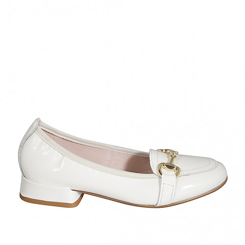 Loafers Woman 44 in Leather Cream GHIGO