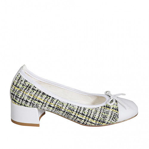 Ballerinas Woman 35 in Leather White GHIGO