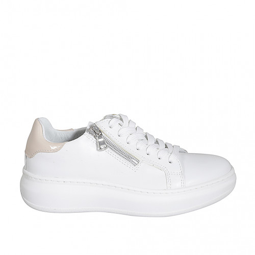 Women's shoes Woman 42 in Leather White GHIGO