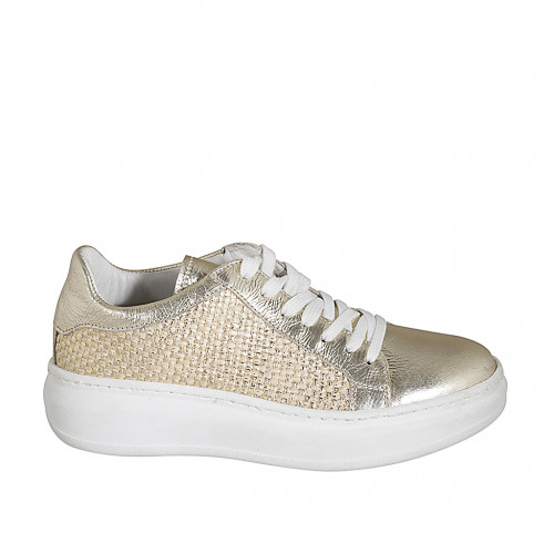 Damenschuhe Damenschuhe 35 in Leder Platinfarbig GHIGO