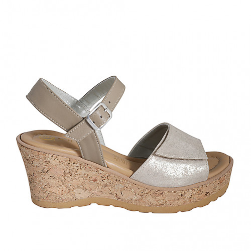 Sandals Woman 31 in Leather Beige GHIGO