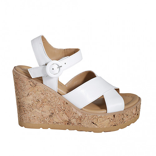 Sandals Woman 35 in Leather White GHIGO