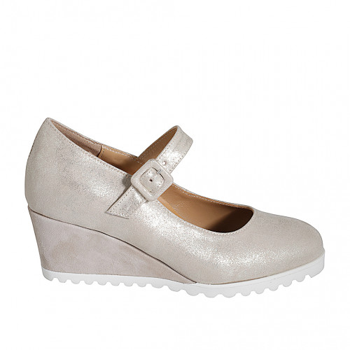 Women's shoes Woman 44 in Suede Beige GHIGO