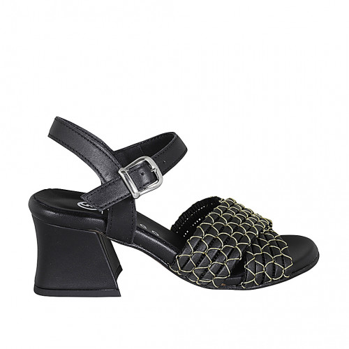 Sandals Woman 45 in Leather Black GHIGO