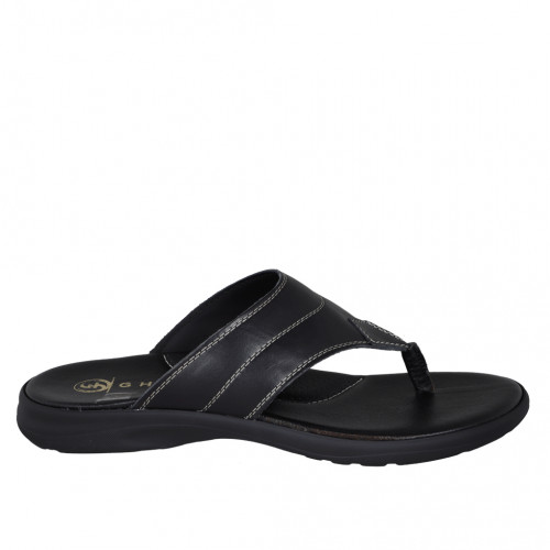 Herrenschuhe Herr 48 in Leder Schwarz GHIGO