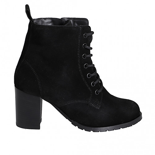 Ankle boots Woman 45 in Suede Black GHIGO