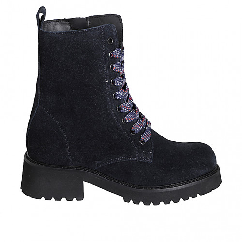 Ankle boots Woman 45 in Suede Blue GHIGO