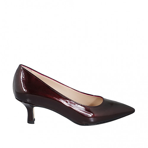 Pumps Woman 32 in Patent leather Maroon GHIGO