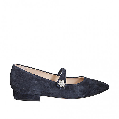 Pumps Woman 32 in Suede Blue GHIGO