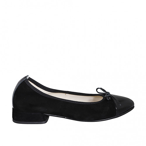 Ballerinas Woman 42 in Suede Black GHIGO