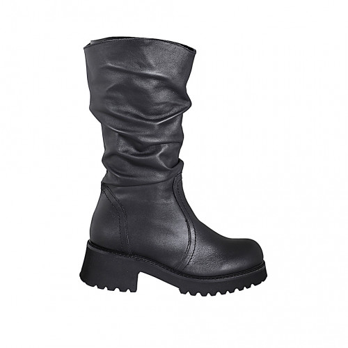 Boots Woman 32 in Leather Black GHIGO